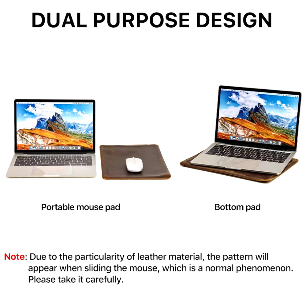 Genuine Leather Laptop Sleeve Case for Macbook Pro Air 13 14 16 M3 M2 M21 Cover HP DELL XPS 13 Computer Bag Men