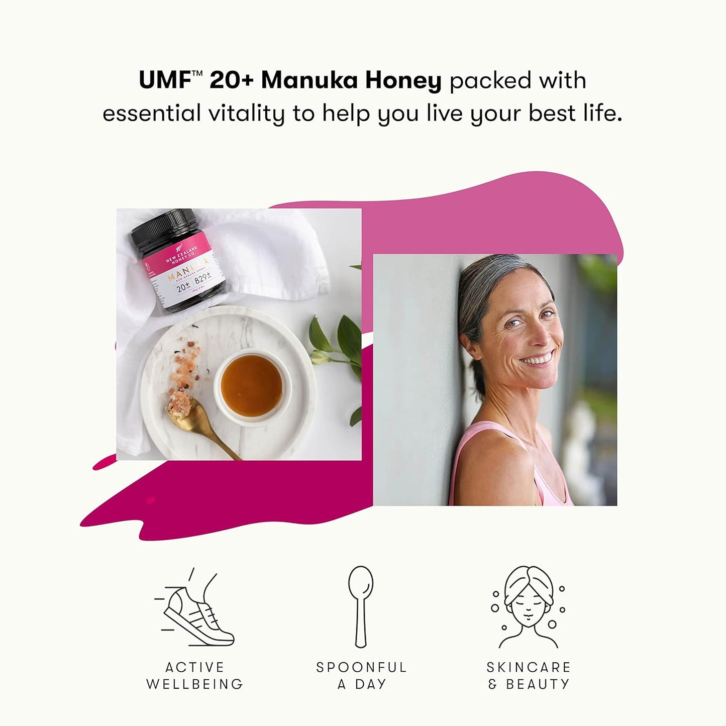 . Manuka Honig MGO 829+ / UMF 20+ | Aktiv Und Roh | Hergestellt in Neuseeland | Zertifiziertem Methylglyoxal Gehalt | 250G
