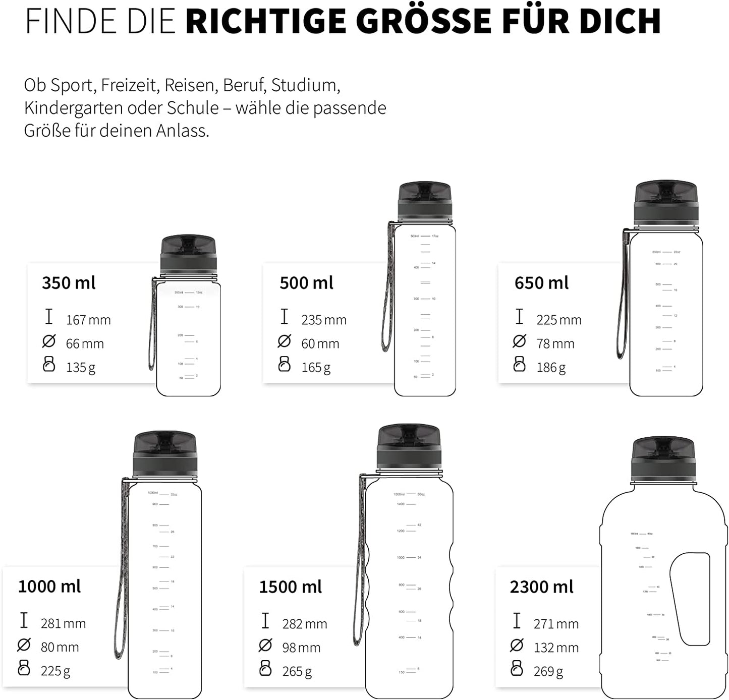 720°DGREE Trinkflasche 1L Sport “Uberbottle“ Softtouch +Sieb - Bpa-Frei - Wasserflasche Für Uni, Arbeit, Fitness, Fahrrad, Outdoor, Job - Sportflasche Aus Tritan - Leicht, Stoßfest, Wiederverwendbar