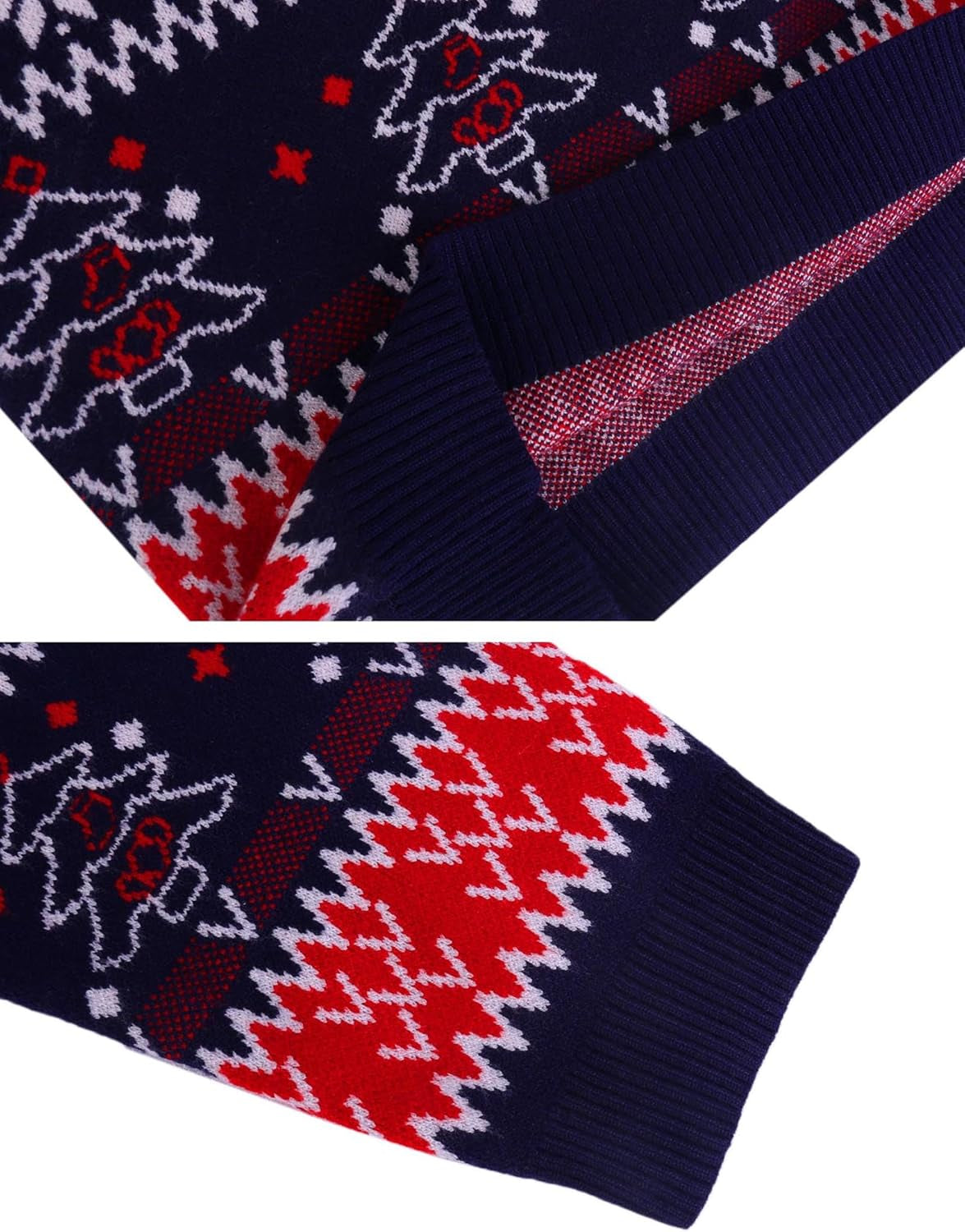 Iclosam Herren Weihnachtspullover Sweater Christmas Pullover Rundhals Warme Strickpulli Für Weihnachten