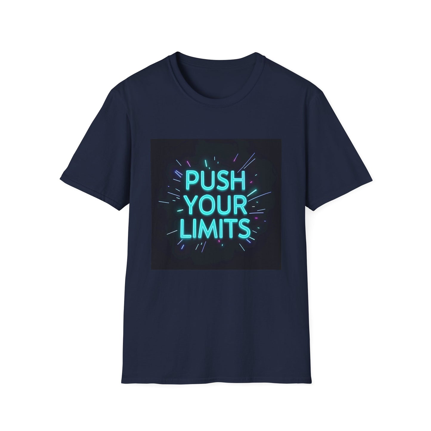 Push Your Limits T-shirt | Neon Motiverende Quote | Gym Workout Tee | Fitness Motivatie | Trainingsinspiratie