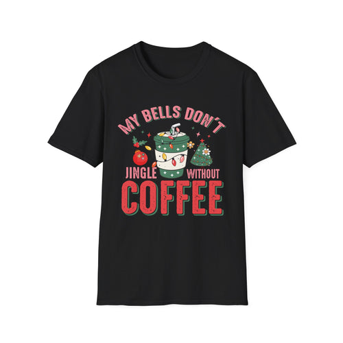 Coffee Christmas T-Shirt | Holiday Coffee Lover Gift | Funny Christmas Coffee Tee | Barista Holiday | Jingle Bells Coffee | Unisex T-shirt