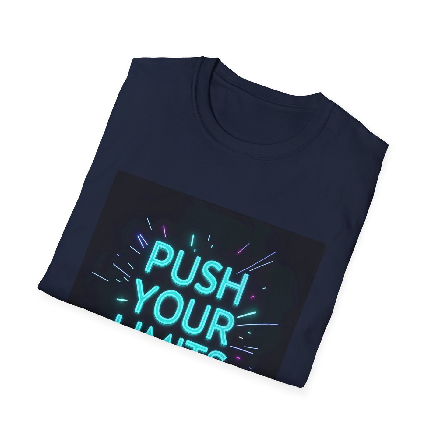 Push Your Limits T-shirt | Neon Motiverende Quote | Gym Workout Tee | Fitness Motivatie | Trainingsinspiratie
