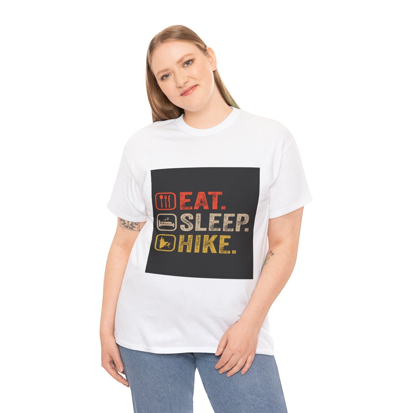 Eat Sleep Hike T-Shirt | Hiking Outdoor Adventure Tee | Mountain Climbing Gift | Nature Trail Wanderlust | Camping Lover Present |Unisex