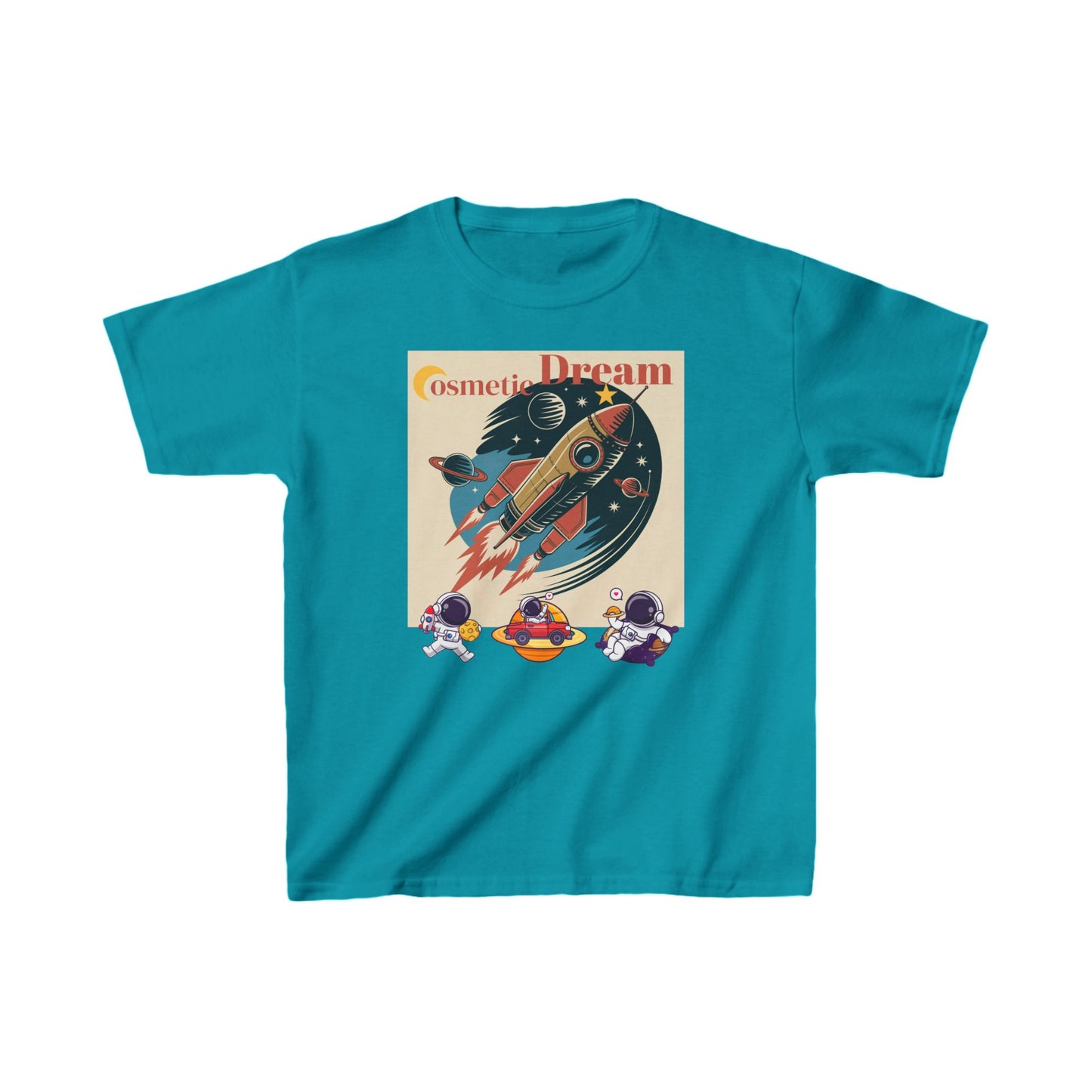 Kids Space Rocket | Children's Room Wall Art | Boys Girls Space Ship Design | Kids Adventure T-shirt | Space Theme | Kids Cosmic Design