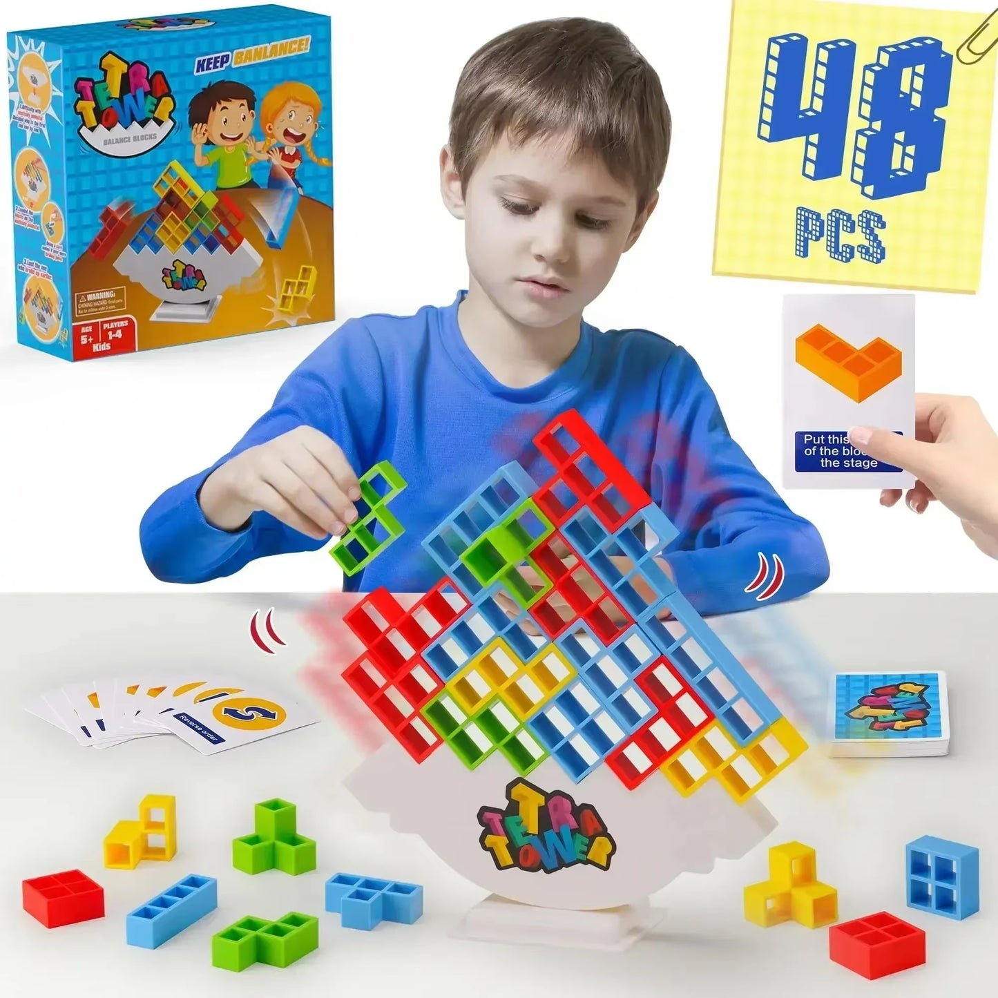 Tetra Tower Balance Stacking Puzzle Game - Ultimate Fun for Family Nights and Parties!