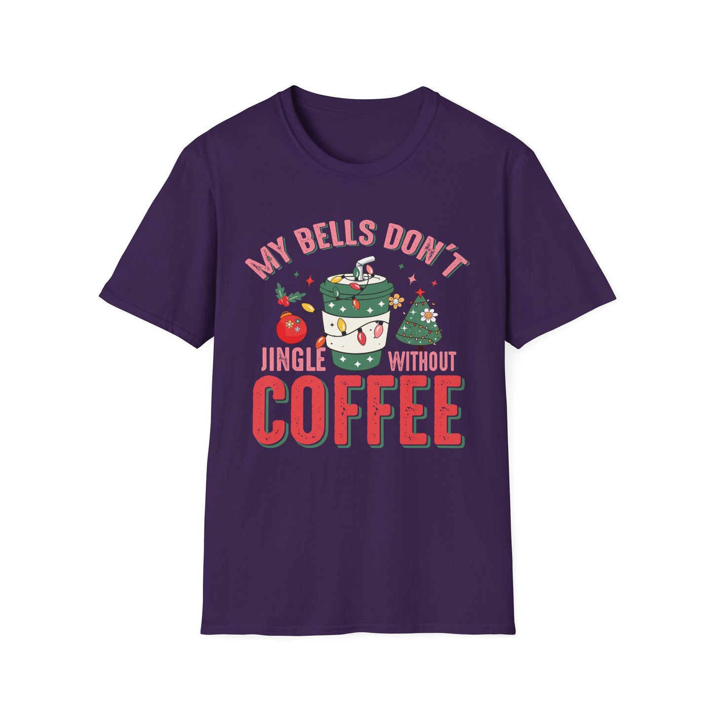 Coffee Christmas T-Shirt | Holiday Coffee Lover Gift | Funny Christmas Coffee Tee | Barista Holiday | Jingle Bells Coffee | Unisex T-shirt