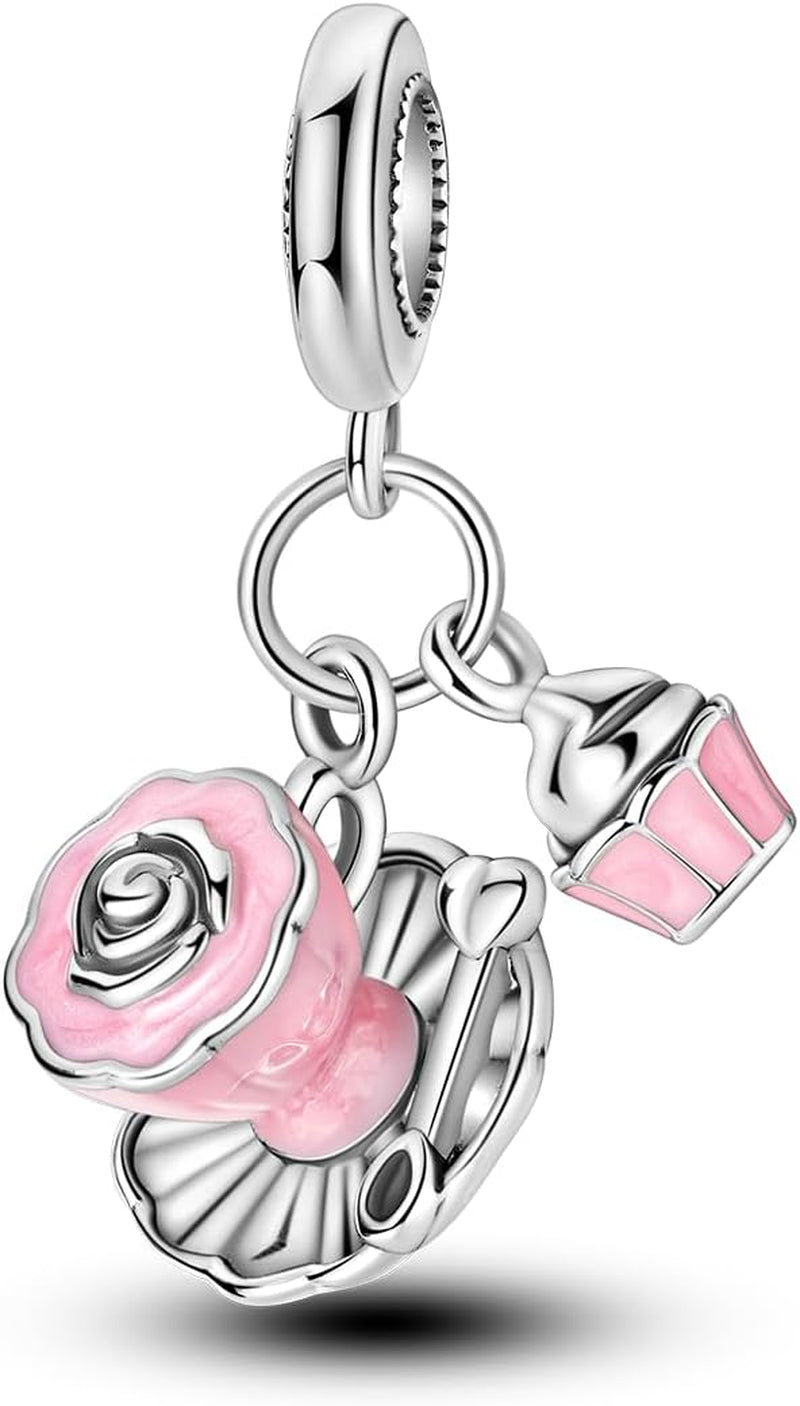 MULA 925 Silber Charms Anhänger – Perfekt für Frauenarmbänder und Halsketten, kompatibel mit europäischen Designs