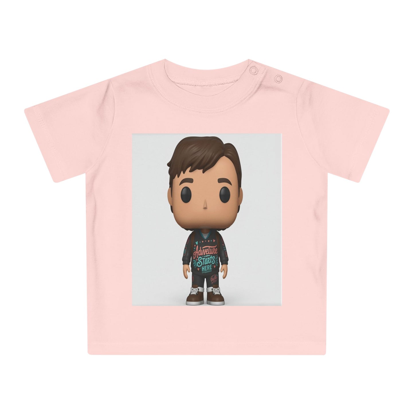 Adventure Starts Here Kids T-shirt | Cute Pop Art Character Design | Children's Adventure Quote | Boys Travel Tee | Inspirational Youth