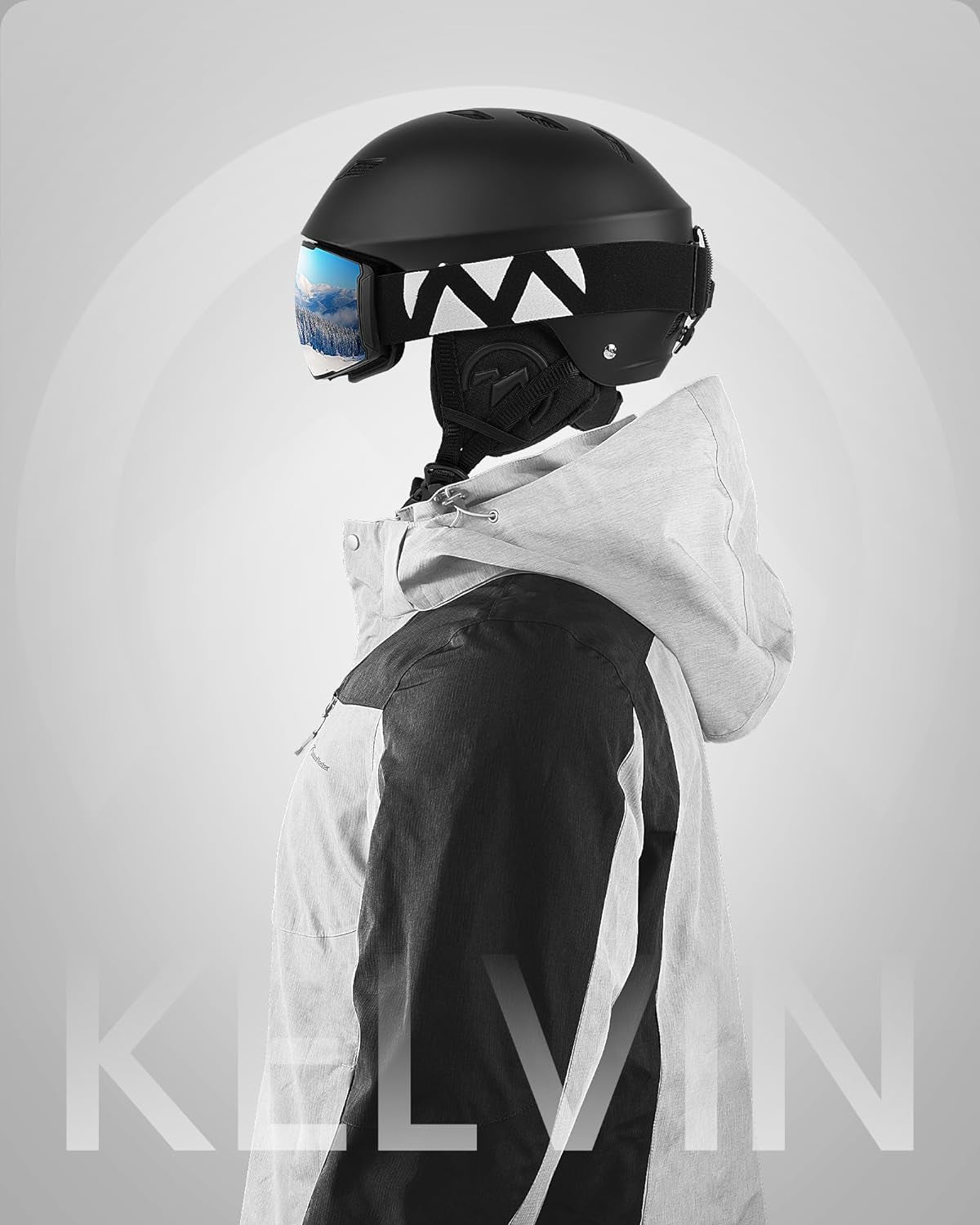 Outdoormaster Kelvin Unisex Ski Helmet - Premium Snow Sports Helmet with Ventilation System for Skiing, Snowboarding & Youth