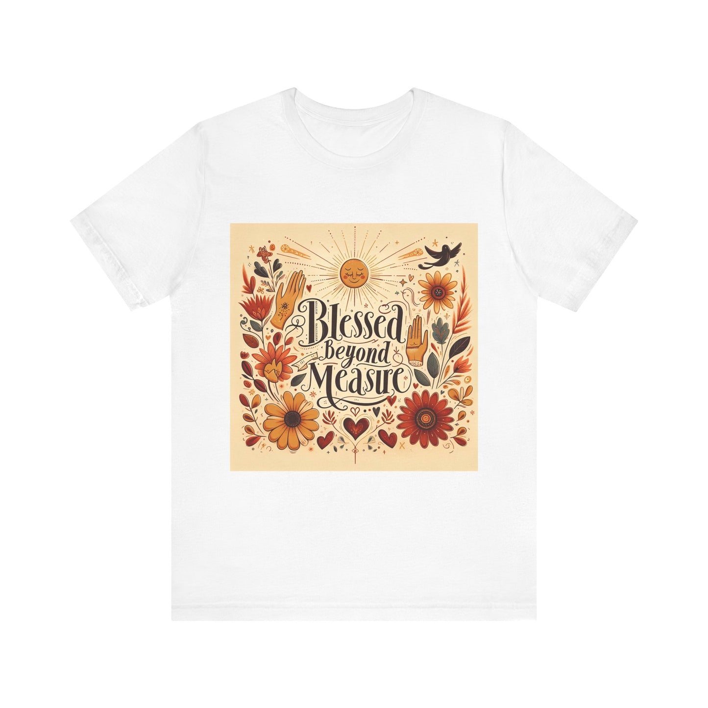 Blessed Beyond Measure T-shirt | Christian Faith Tee | Vintage Sunflower Design | Religious Gift | Grateful Heart Shirt | Unisex T-shirt