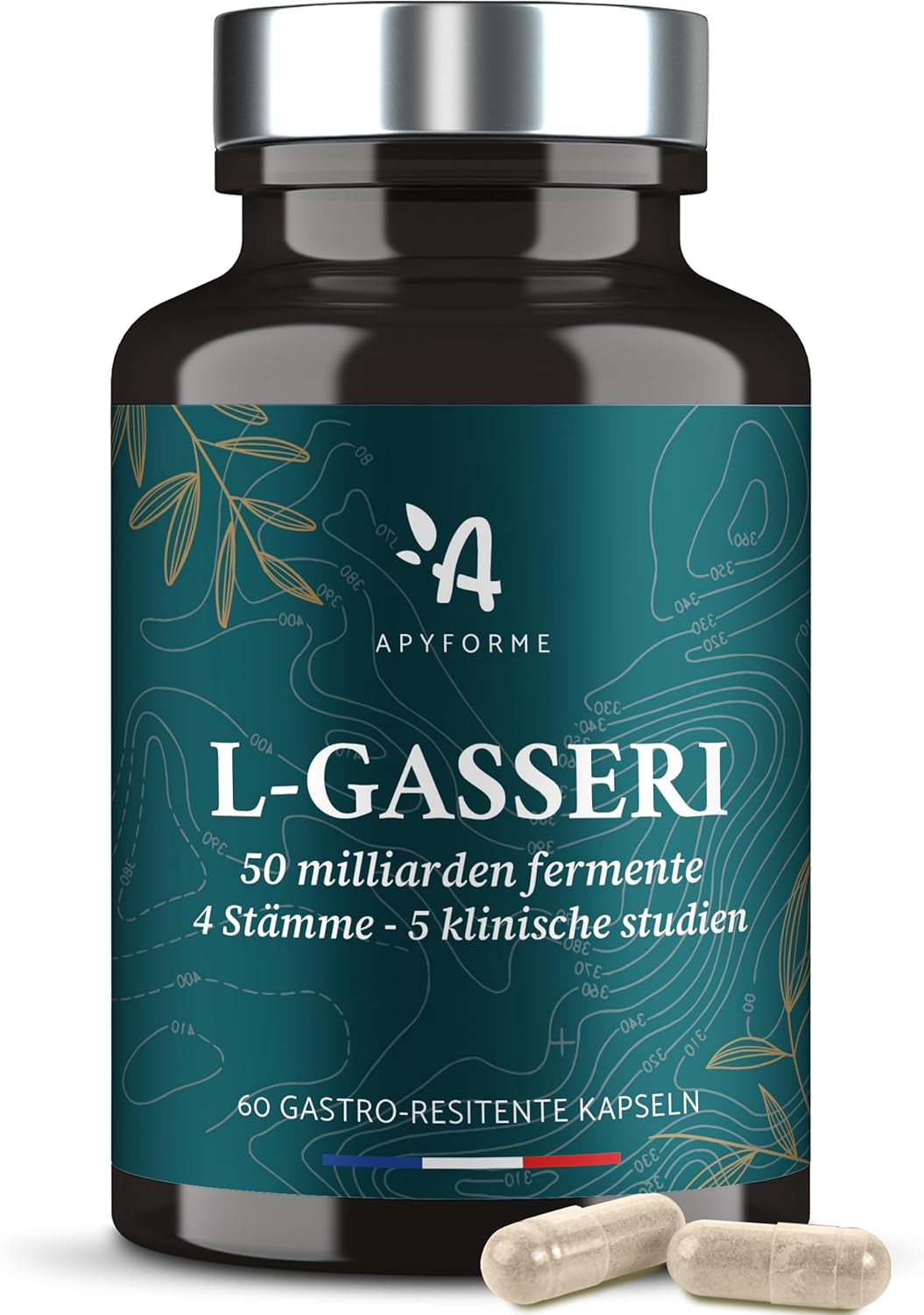 - Lactobacillus Gasseri - Probiotika Für Einen Flachen Bauch - Darmflora Verdauung - Bis Zu 50 Milliarden Kbe/Tag - 60 Magensaftresistente Kapseln - L-Gasseri