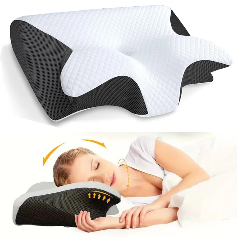 Transform Your Sleep with the Ultimate Butterfly Memory Foam Neck Pillow – Unmatched Comfort and Support for Restful Nights!