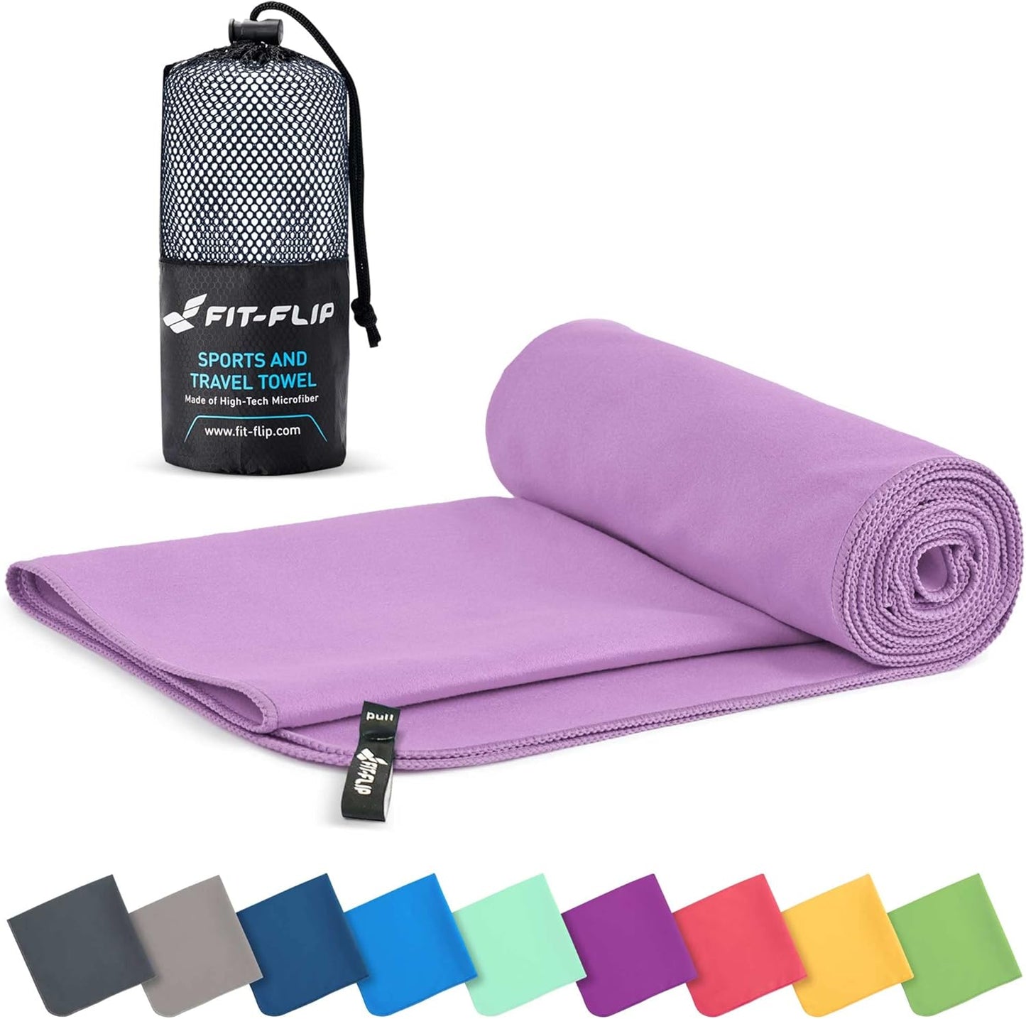 Fit-Flip Mikrofaser Handtuch - Kompakte Microfaser Handtücher - Ideal Als Sporthandtuch, Reisehandtuch, Strandtuch - Schnelltrocknend Und Leicht - Badetuch Groß - Sport, Fitness, Sauna