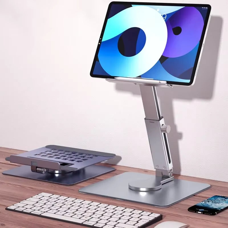 Universal Aluminum Alloy Portable Tablet Holder for Ipad Air Pro Mini Tablet Stand Mount Adjustable Flexible Mobile Phone Stand