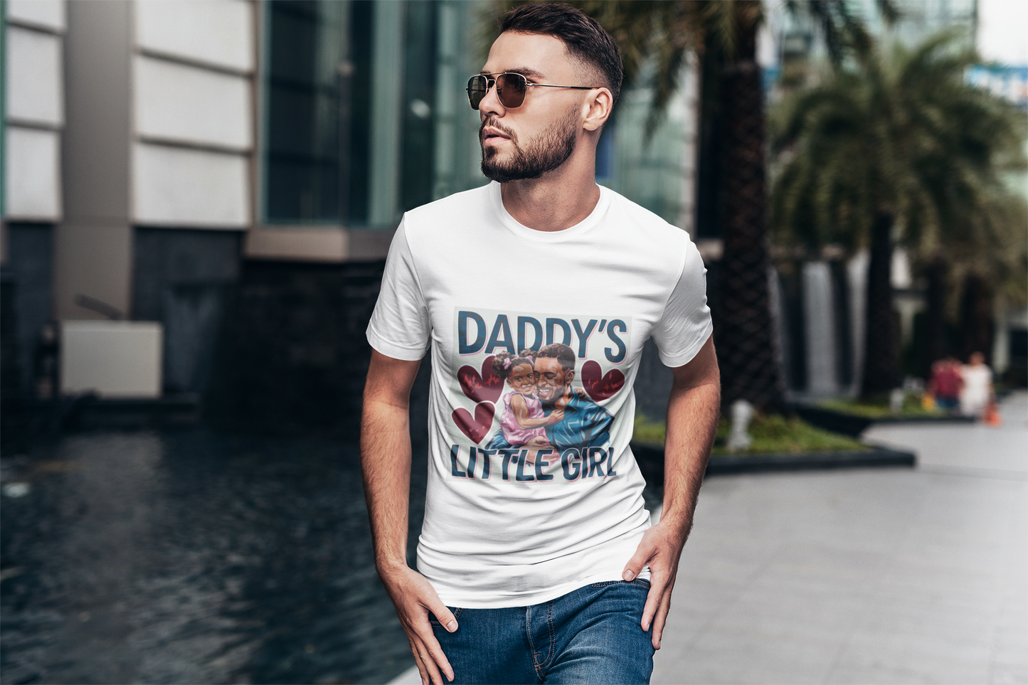Daddy's Little Girl T-shirt | Father Daughter Love | Dad Gift | Family Matching Tee | Parent Child Portrait | Unisex
