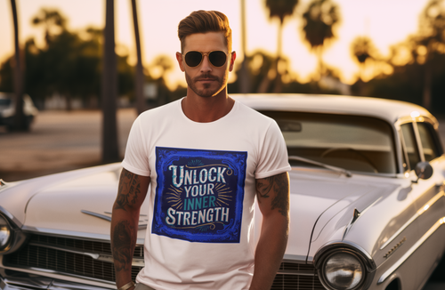 Unlock Your Inner Strength | Motivational Quote T-shirt Design | Inspirational Typography | Positive Affirmation | Self Growth | Unisex