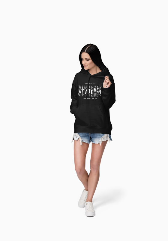 Whatever You Want To Be T-Shirt | Minimalist Motivation | Self Empowerment Design | Typography ArtUnisex Heavy Blend™ Hooded Sweatshirt