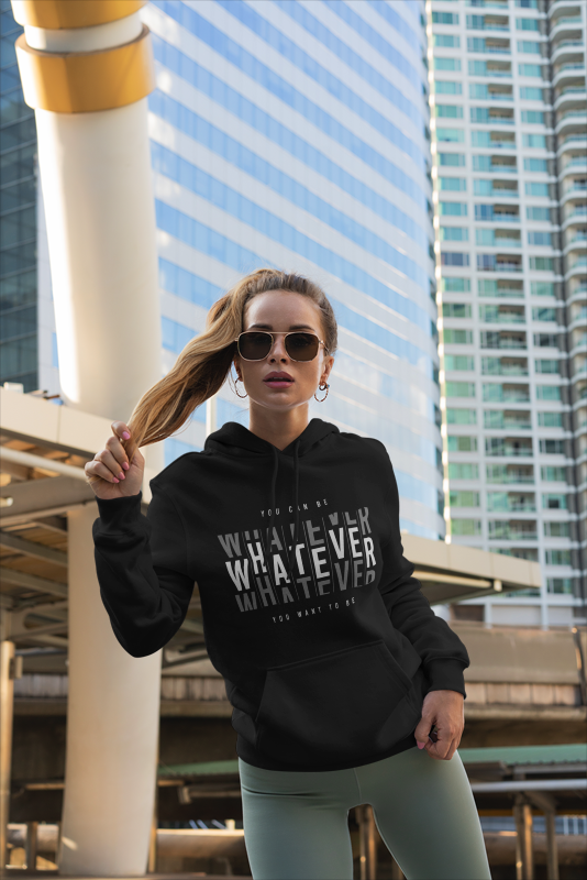 Whatever You Want To Be T-Shirt | Minimalist Motivation | Self Empowerment Design | Typography ArtUnisex Heavy Blend™ Hooded Sweatshirt