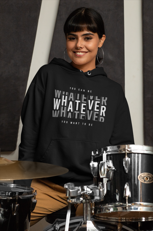 Whatever You Want To Be T-Shirt | Minimalist Motivation | Self Empowerment Design | Typography ArtUnisex Heavy Blend™ Hooded Sweatshirt