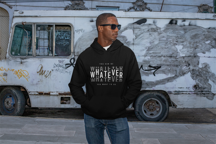Whatever You Want To Be T-Shirt | Minimalist Motivation | Self Empowerment Design | Typography ArtUnisex Heavy Blend™ Hooded Sweatshirt