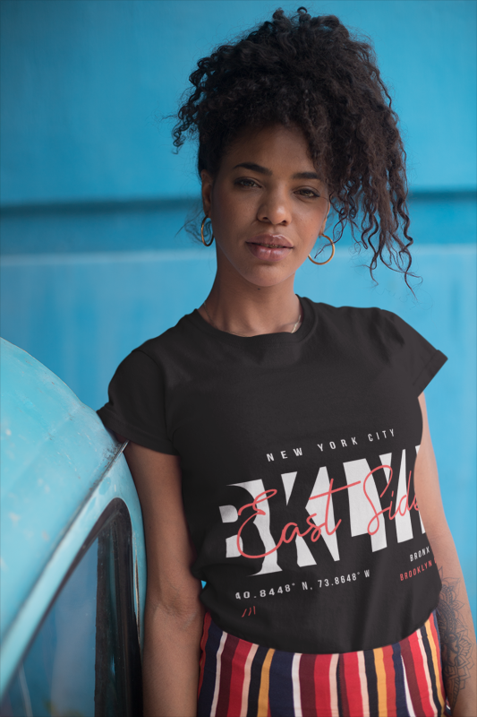 Brooklyn NYC T-Shirt | East Side Coordinates | Urban Street Style | New York Fashion | Modern City Design | Unisex Heavy Cotton Tee