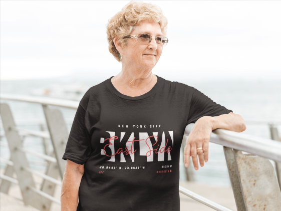 Brooklyn NYC T-Shirt | East Side Coordinates | Urban Street Style | New York Fashion | Modern City Design | Unisex Heavy Cotton Tee