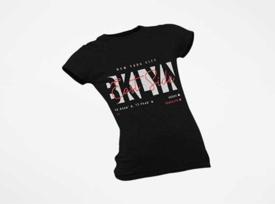 Brooklyn NYC T-Shirt | East Side Coordinates | Urban Street Style | New York Fashion | Modern City Design | Unisex Heavy Cotton Tee