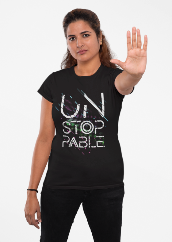 Unstoppable Cyberpunk T-Shirt | Futuristic Typography Design | Modern Motivational Tee | Tech Style Statement | Unisex Garment-Dyed T-shirt