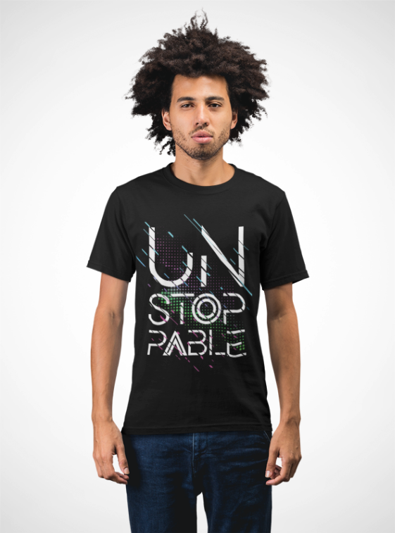 Unstoppable Cyberpunk T-Shirt | Futuristic Typography Design | Modern Motivational Tee | Tech Style Statement | Unisex Garment-Dyed T-shirt