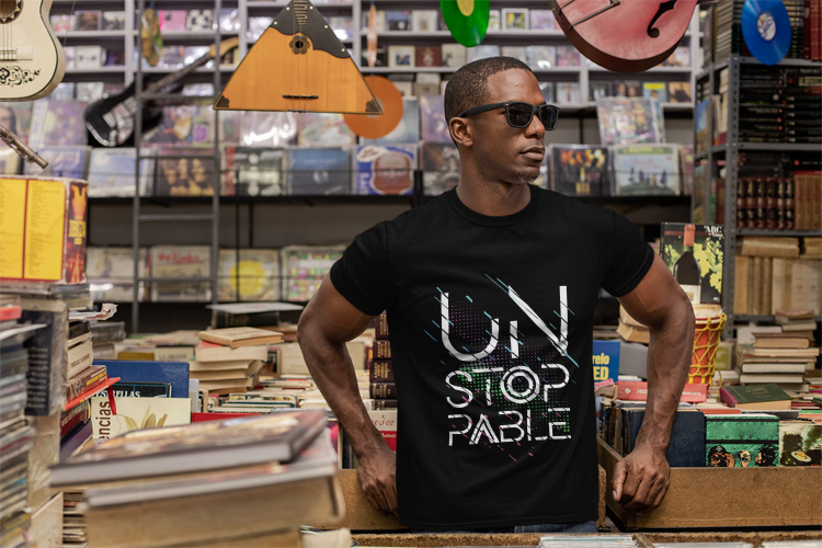 Unstoppable Cyberpunk T-Shirt | Futuristic Typography Design | Modern Motivational Tee | Tech Style Statement | Unisex Garment-Dyed T-shirt
