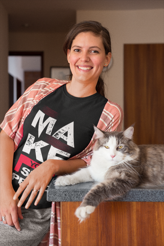 Make Yourself Proud T-Shirt | Self Empowerment Design | Motivational Typography | Modern Pride Quote | Achievement Statement Tee