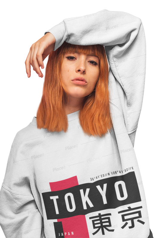 Tokyo Coordinates Sweatshirt | Japanese Kanji Street Style | Urban Japan Fashion | Minimalist Tokyo Design | Geometric City Art | Unisex