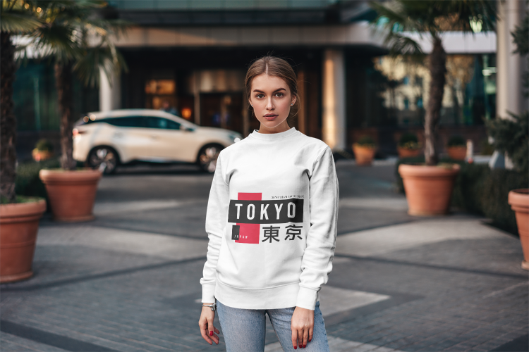 Tokyo Coordinates Sweatshirt | Japanese Kanji Street Style | Urban Japan Fashion | Minimalist Tokyo Design | Geometric City Art | Unisex