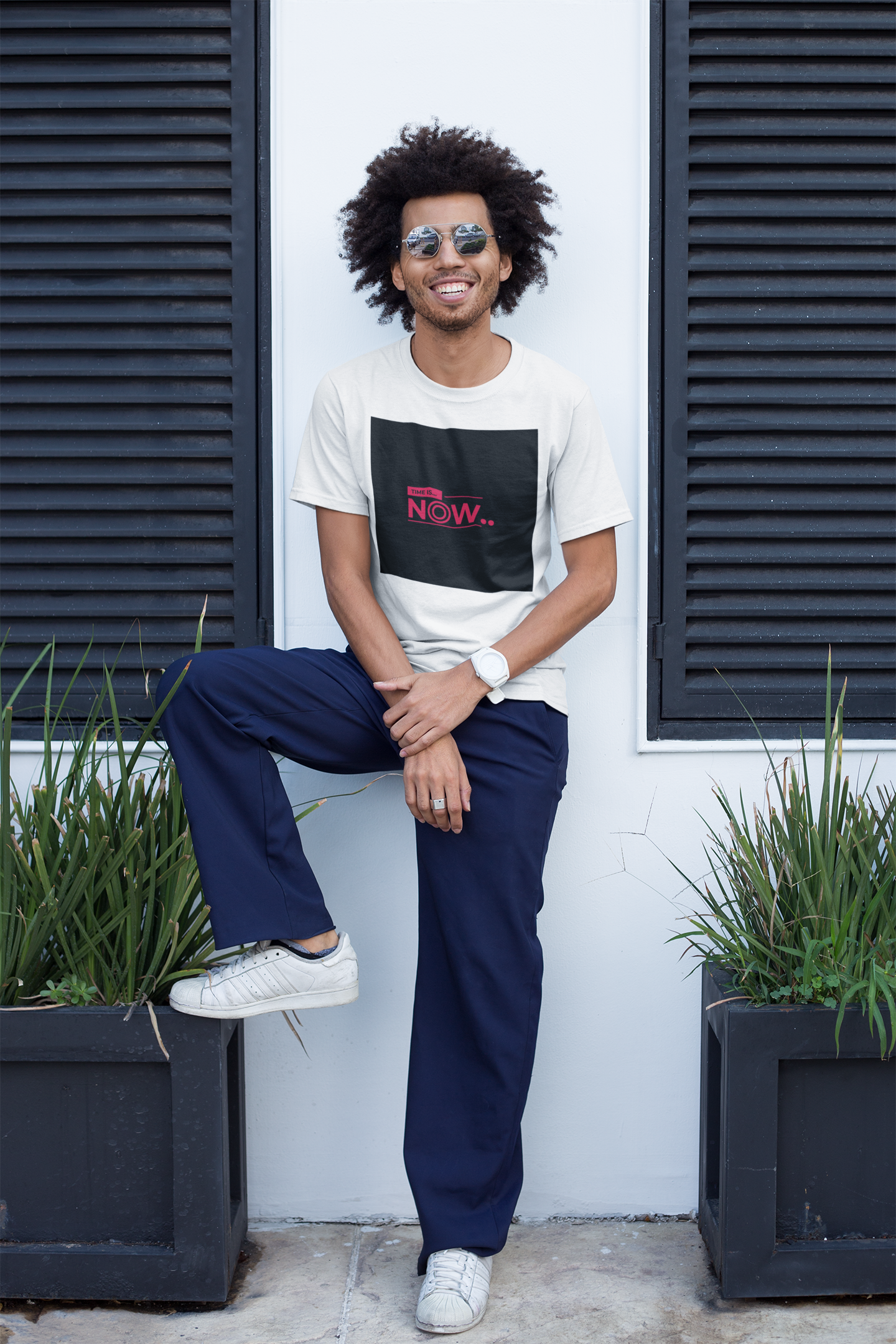 Time Is Now Motivational T-Shirt | Inspirational Quote Tee | Minimalist Red Design | Success Mindset | Empowerment Gift | Present Moment