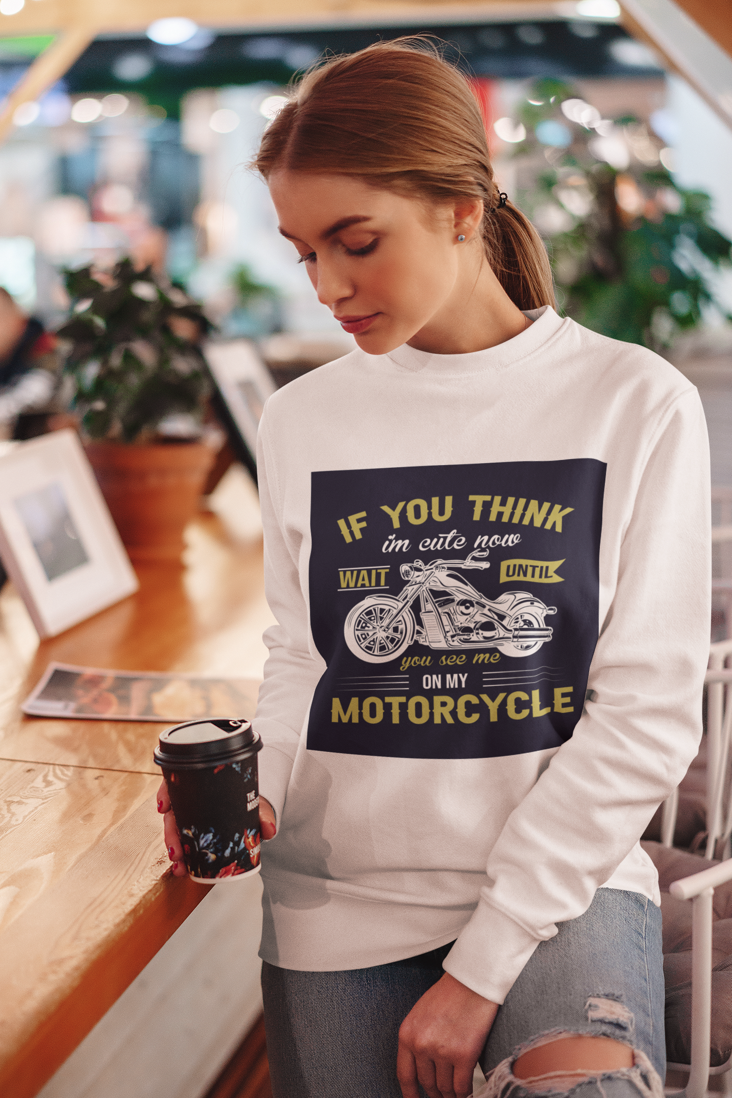 Motorcycle Biker T-Shirt | Funny Rider Quote | Chopper Enthusiast Gift | Biker Humor Tee | Unisex Heavy Blend™ Crewneck Sweatshirt