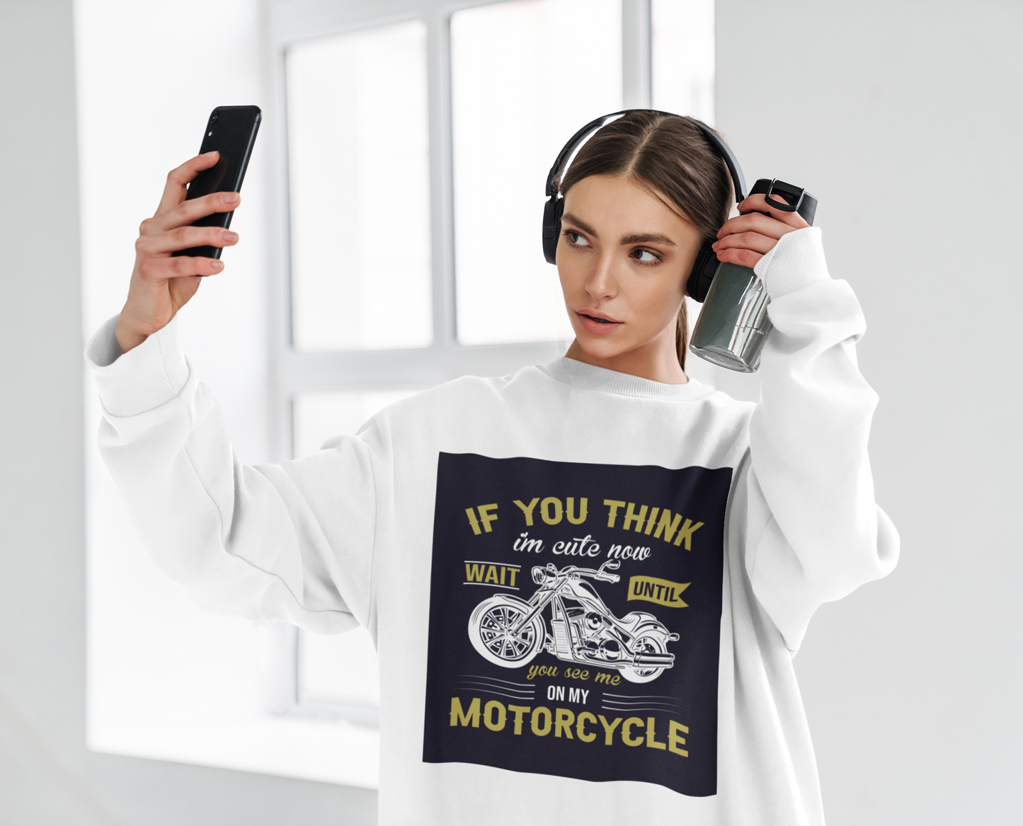Motorcycle Biker T-Shirt | Funny Rider Quote | Chopper Enthusiast Gift | Biker Humor Tee | Unisex Heavy Blend™ Crewneck Sweatshirt