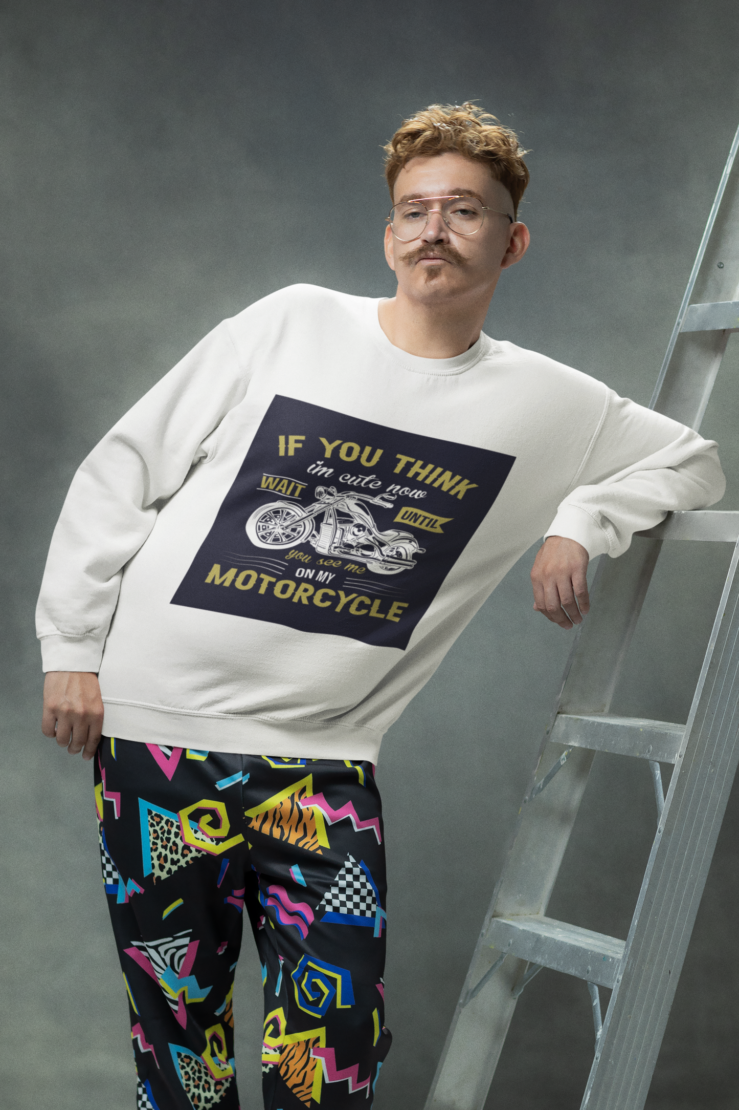 Motorcycle Biker T-Shirt | Funny Rider Quote | Chopper Enthusiast Gift | Biker Humor Tee | Unisex Heavy Blend™ Crewneck Sweatshirt
