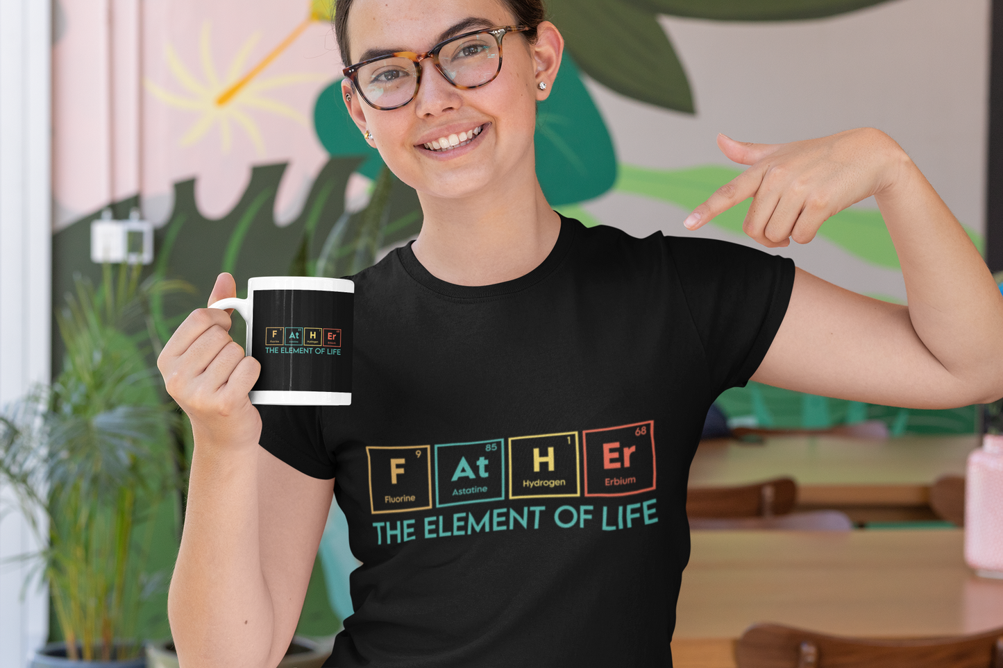 Science Dad T-Shirt | Periodic Table Father Gift | Chemistry Teacher Tee | Nerdy Parent Top | Science Geek Gift | Physics Elements Shirt