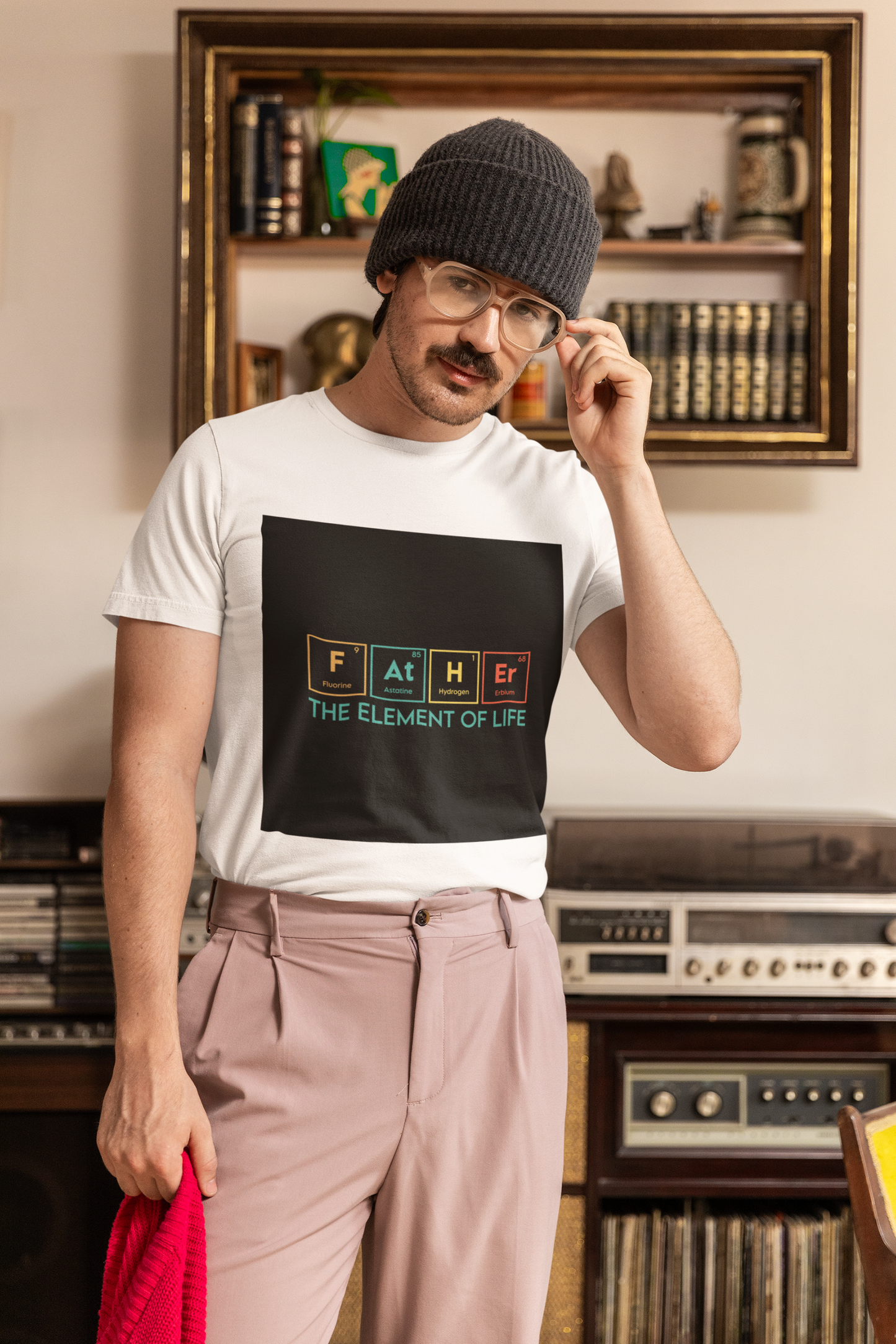 Science Dad T-Shirt | Periodic Table Father Gift | Chemistry Teacher Tee | Nerdy Parent Top | Science Geek Gift | Physics Elements Shirt