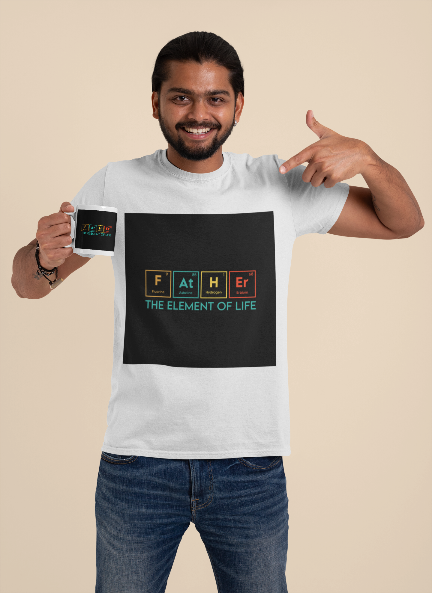 Science Dad T-Shirt | Periodic Table Father Gift | Chemistry Teacher Tee | Nerdy Parent Top | Science Geek Gift | Physics Elements Shirt