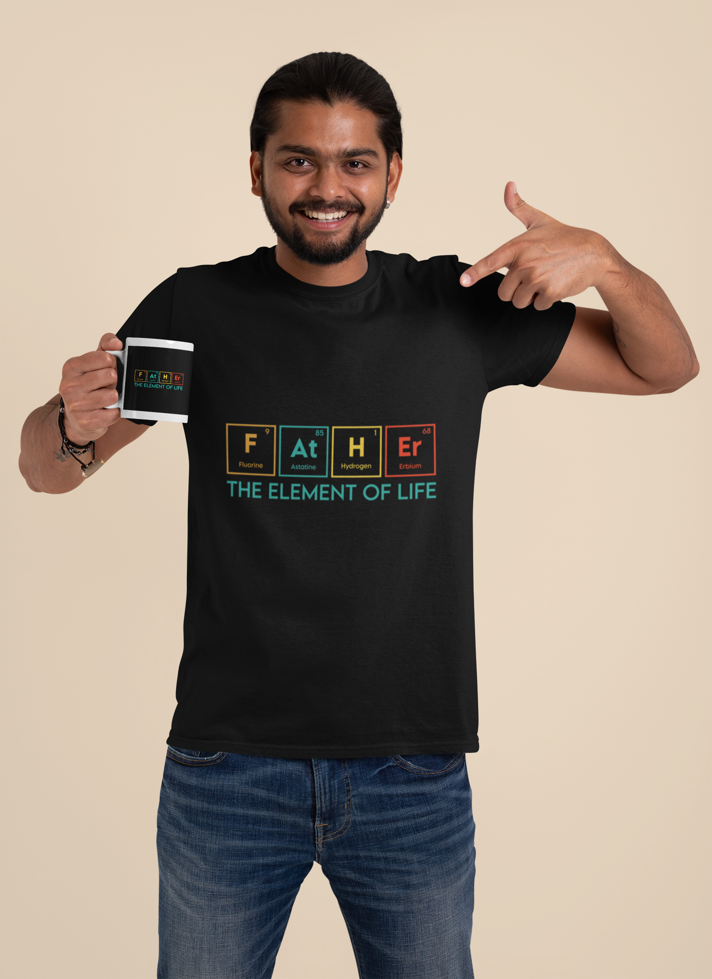 Science Dad T-Shirt | Periodic Table Father Gift | Chemistry Teacher Tee | Nerdy Parent Top | Science Geek Gift | Physics Elements Shirt