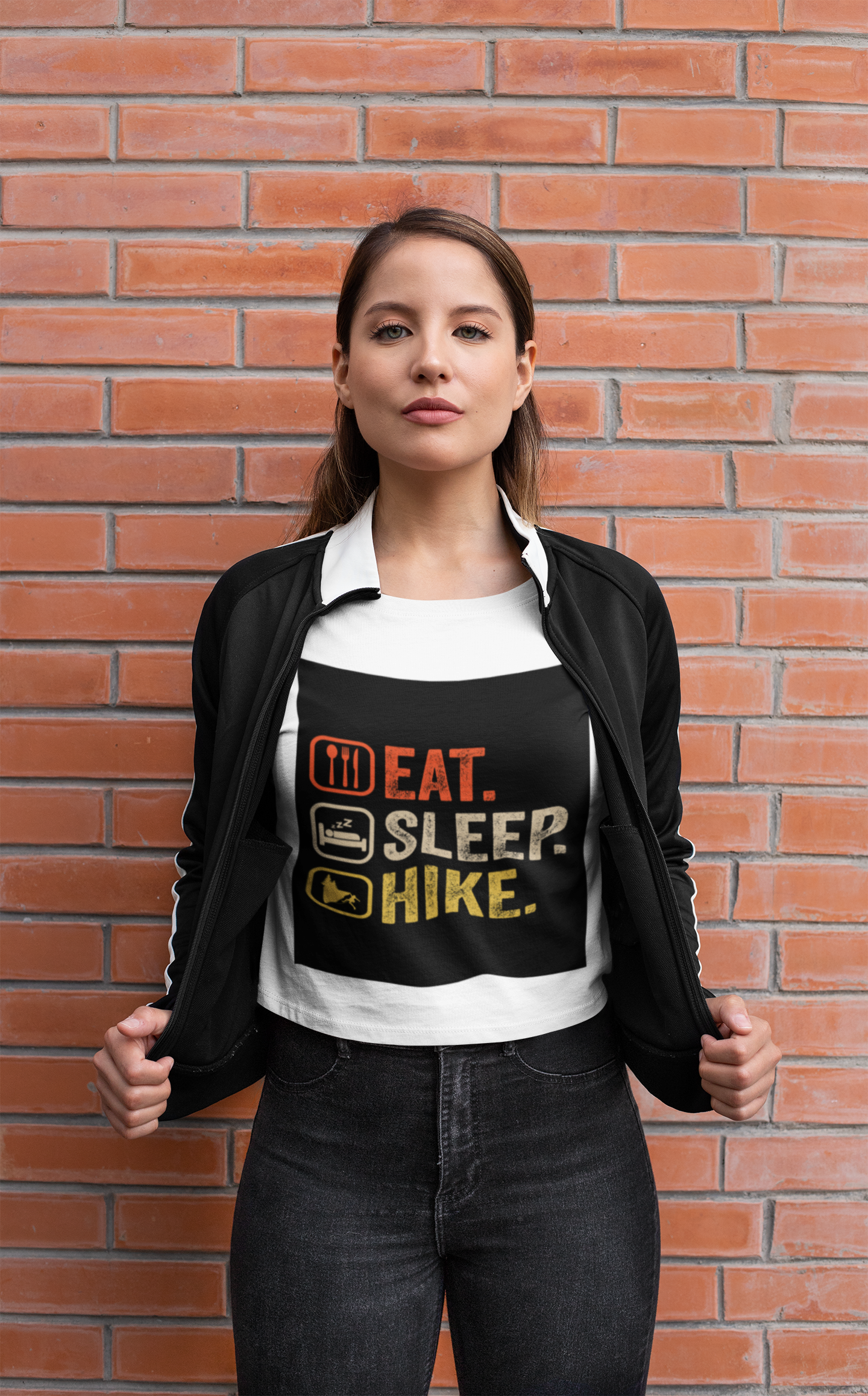 Eat Sleep Hike T-Shirt | Hiking Outdoor Adventure Tee | Mountain Climbing Gift | Nature Trail Wanderlust | Camping Lover Present |Unisex