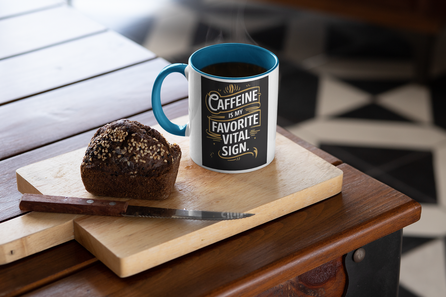 Coffee Life Mug | Celebrate Your Daily Ritual | Custom Coffee Mug | Create Your Unique Design | Add Your Name | Funny Coffee Mug (11,15 oz)
