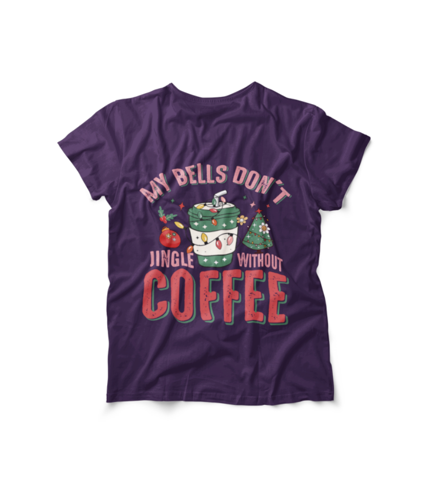 Coffee Christmas T-Shirt | Holiday Coffee Lover Gift | Funny Christmas Coffee Tee | Barista Holiday | Jingle Bells Coffee | Unisex T-shirt