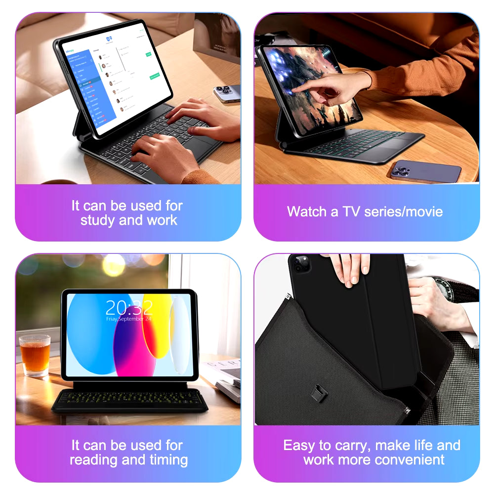 Backlight Magic Keyboard for Ipad Air 6 2024 Case for Ipad Air 11 Inch Case Ipad Air 5 Air 4 10.9 Inch Cover Folio