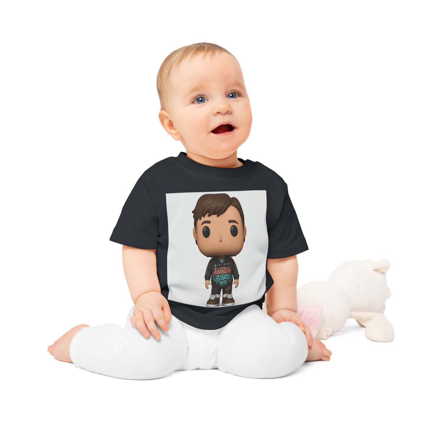 Adventure Starts Here Kids T-shirt | Cute Pop Art Character Design | Children's Adventure Quote | Boys Travel Tee | Inspirational Youth