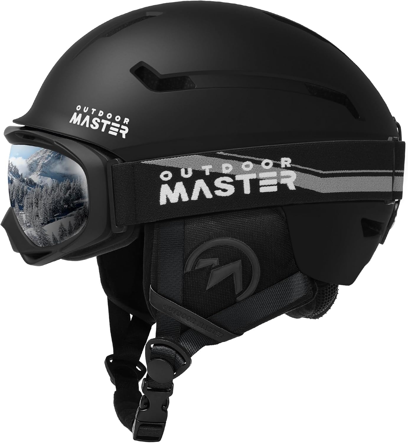 Outdoormaster Skihelm-Set mit Sichtschutz - Premium Snowboard-Helm für Männer, Frauen & Jugendliche - 12 Belüftungsöffnungen für optimalen Komfort!