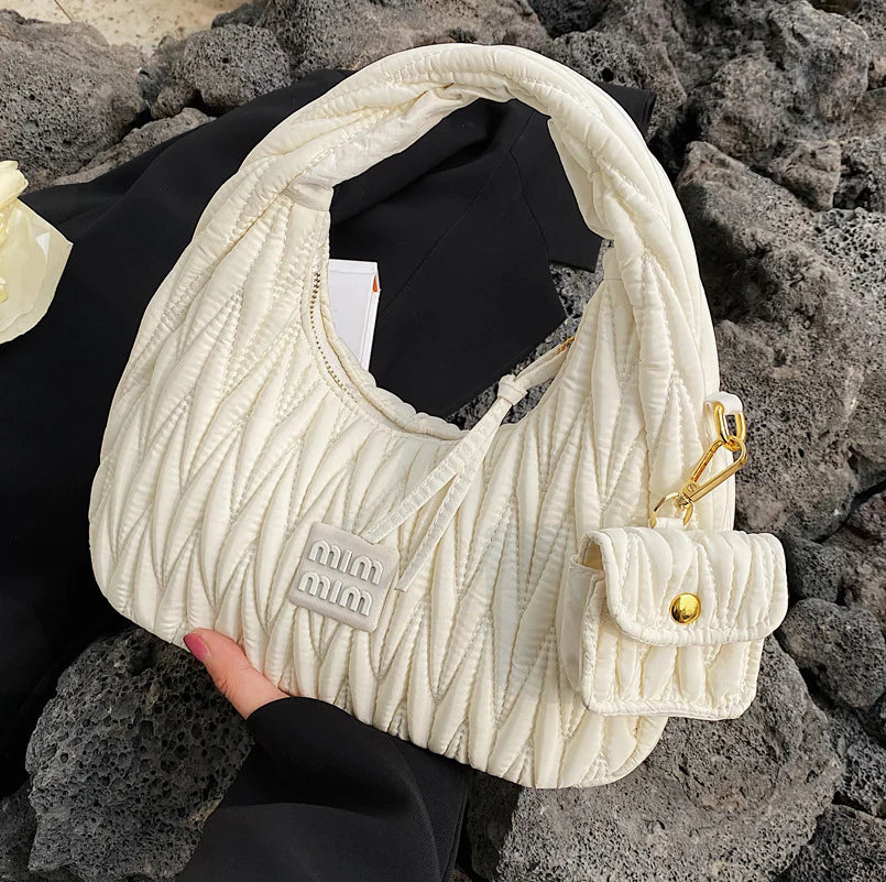 Luxury Brand Nylon Hobos Shoulder Bag for Women Handbag Clutch Purses 2023 New Brand Designer Evening Tote with Coin Purse