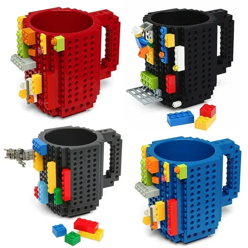 350ml Creative Building Block Mug - Versatile Coffee and Water Holder